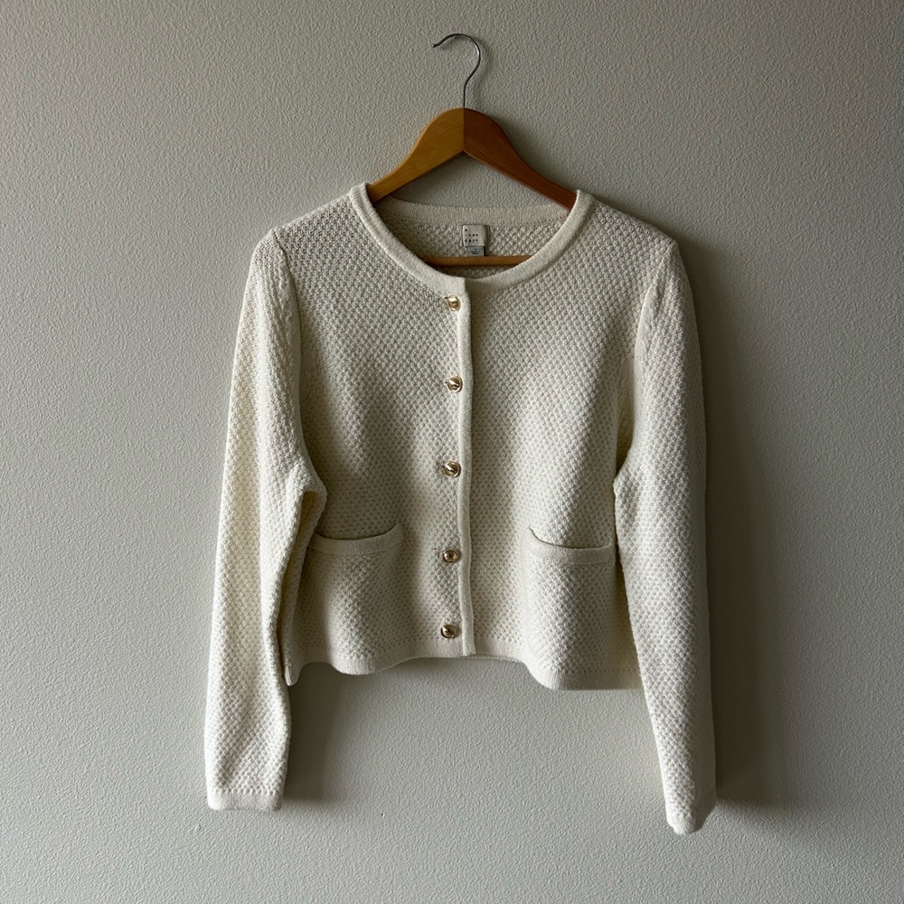a new day Cream Textured Cardigan
